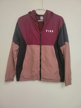 PINK Victoria's Secret Colorblock Windbreaker Jacket Size XS